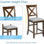 5 pièces de salle à manger en noyer, table carrée à hauteur de comptoir et 4 chaises rembourrées, amplement d'espace pour les petits espaces en noyer avec chaises-435119224