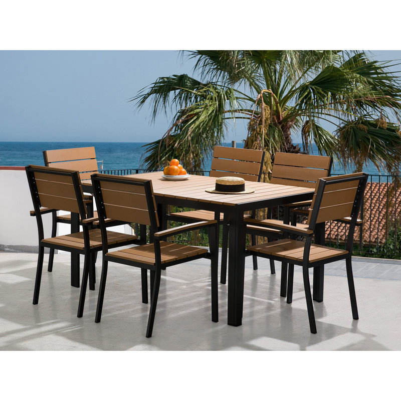 Como 6 - Person Patio Dining Set with Rectangular Table