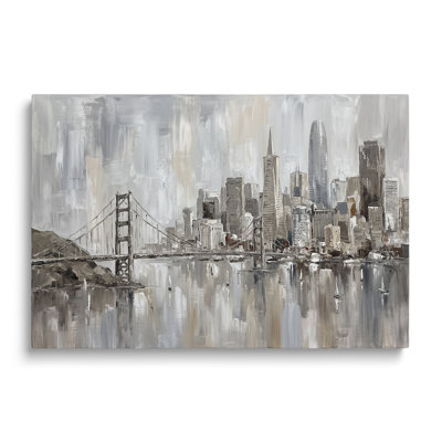  San Francisco Bay Painting Print on Canvas - 20x30"