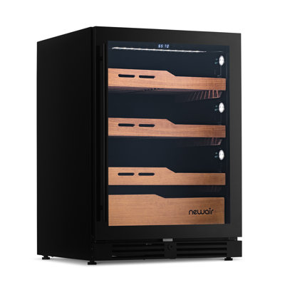 Newair 1,500 Count Electric Cigar Humidor, Built-In Humidification System With Opti-Temp Heating And Cooling Function, Built-In Or Freestanding Design, Precision Temperature, Led Lighting, And Spanish Cedar Drawers