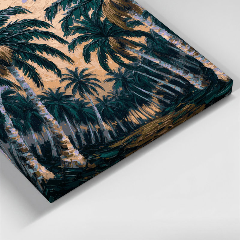 Art mural sur toile Botanical Coconut Palm, H 11 po x l 14 po