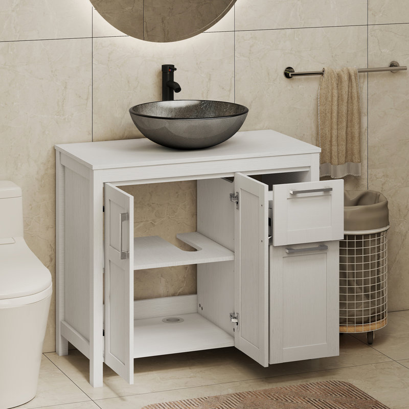 Meuble-lavabo 36 po avec lavabo Warde, White, White