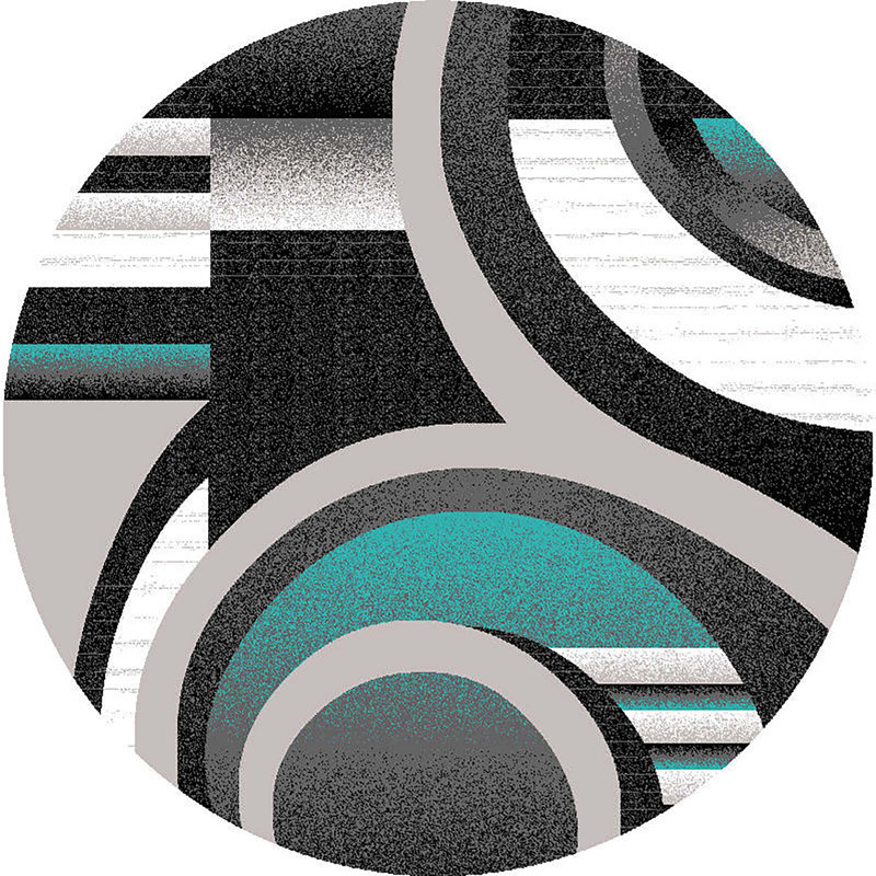 Galvez Performance Abstract Indoor Rug, Round 6'6"