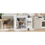 Garde-manger autoportant moderne, rangement pour nourriture buffet, armoire à café avec tiroir, 2 tablettes réglables et 2 tablettes de porte pour la salle à manger, cuisine, blanc