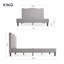 Lit plateforme tapissier Janne, gris classique-939185695