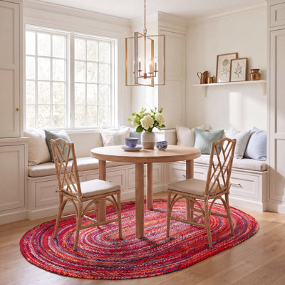 Tapis géométrique en coton tissé à la main Heil