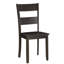 Chaises d'appoint en noyer vieilli (2) - transitionnel avec dossier pour les heures de repas ordinaires, rectangulaire, solide, finition chaude rustique, pieds fuselés élégants (2 pièces) transitionnel, utilisation régulière