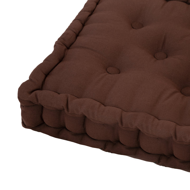 100% Cotton Booster Armchair Seat Pads Cushion, Brown