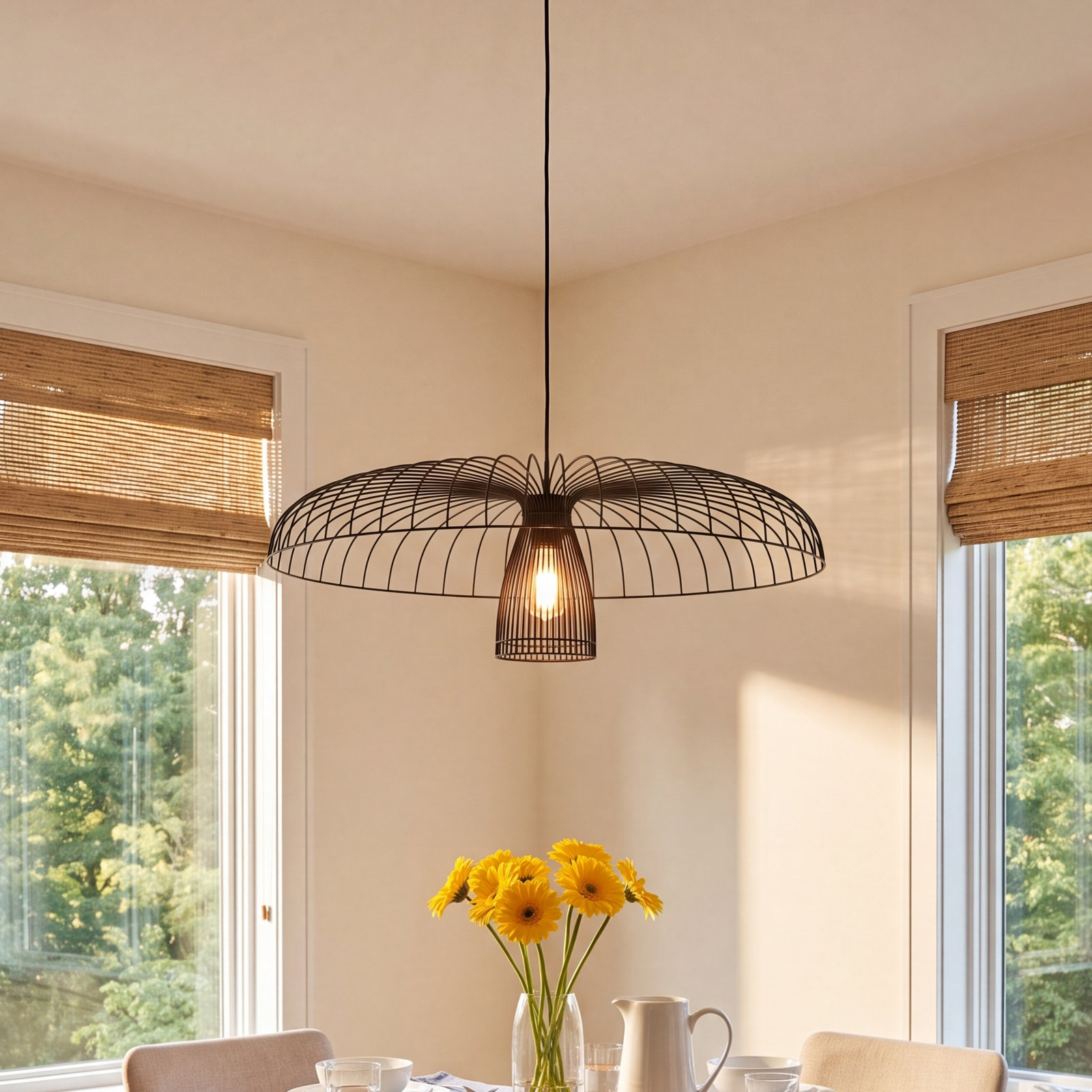Reza Metal Dimmable Chandelier, 10.63" H x 38.7" W x 38.7" D