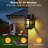 Huotian Outdoor solar fence light, waterproof LED outdoor courtyard/terrace/path solar light, warm white, Sweet Home,Mother's Day Gift