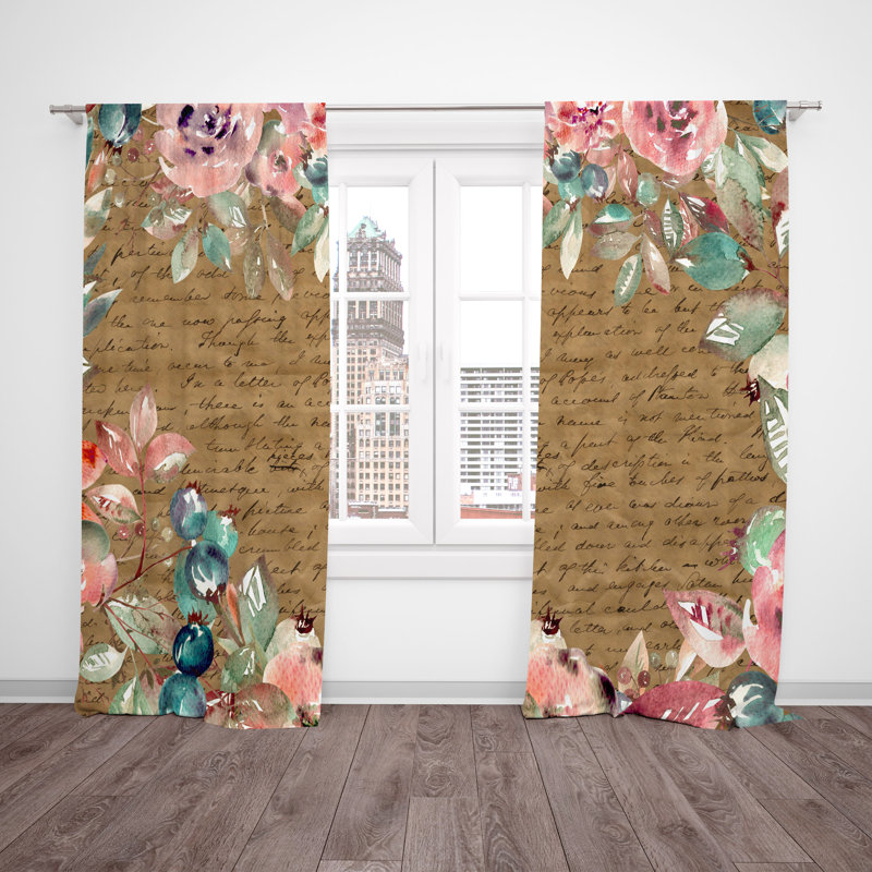 Semi Sheer Curtain Pair, 20" W x 52" L