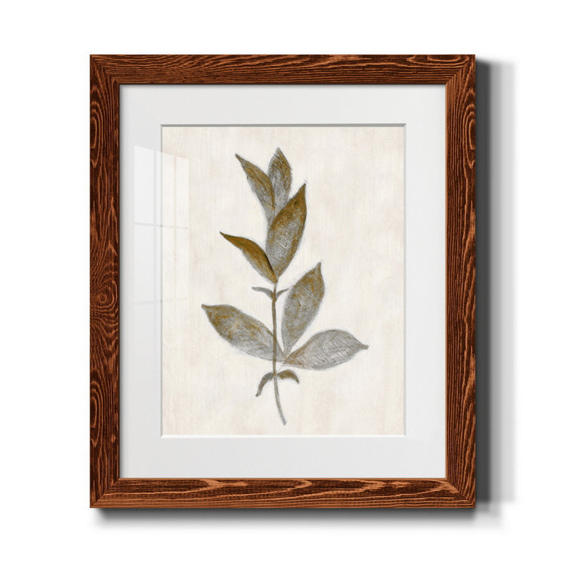 Bronze Leaf II - Reproduction d'art sur papier encadrée, H 24 po x l 18 po x P 1,5 po, Érable
