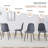 55'' Rectangular Dining Table Set, Modern Kitchen Table Set with Faux Leather Upholstered Dining Chair for Home, Kitchen Dining Room-722098009-722098011