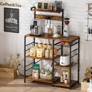 Country Chic Wide Coffee Station, Rustic Liquor Station, Bar Station,  Countertop Accessories Organizer 