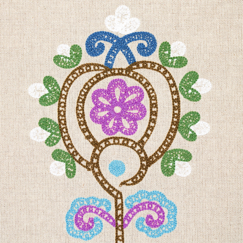 Estrella Embroidery Fabric, Jewel