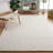 Nystead Geometric Handwoven Flatweave Wool Area Rug in Ivory/Gold-890121868