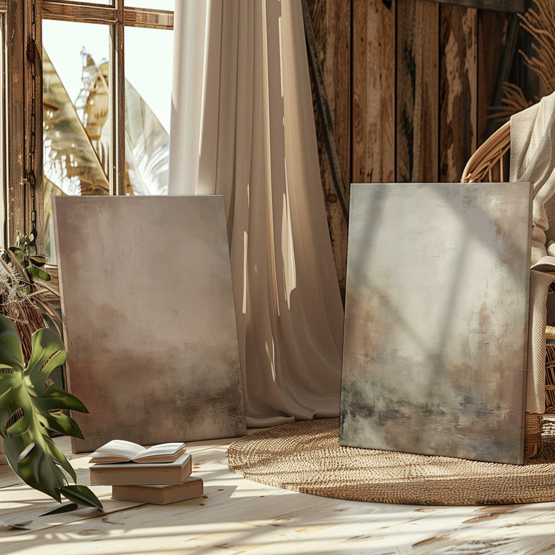 Russet Mists Unfolding, Set of 2 Print on Canvas, 48" H x 32" W x 1.25" D, Wrapped Canvas