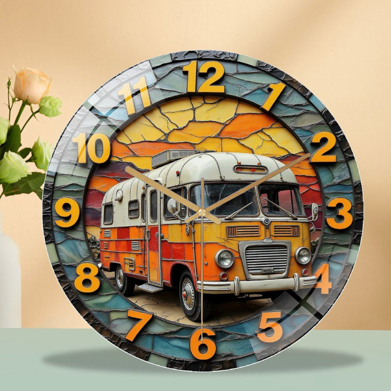 Horloge murale rétro vintage 12 po