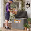 Boîte de dépôt extérieure 50 gallons - Coffre de livraison verrouillable en résine pour porche et patio-134473872