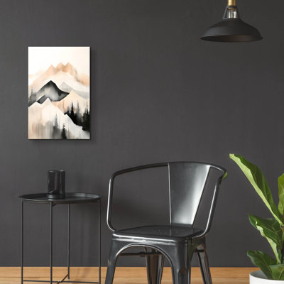 «Black & Beige Landscape 8» par Petals Prints Design, art mural en verre acrylique