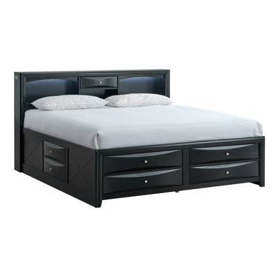 Kiril 5E9922D07B28457F9454F39435CA3E01 King Bed Black