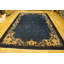Hand Knotted Pile Rectangle Wool Blue 1920s Antique Rug