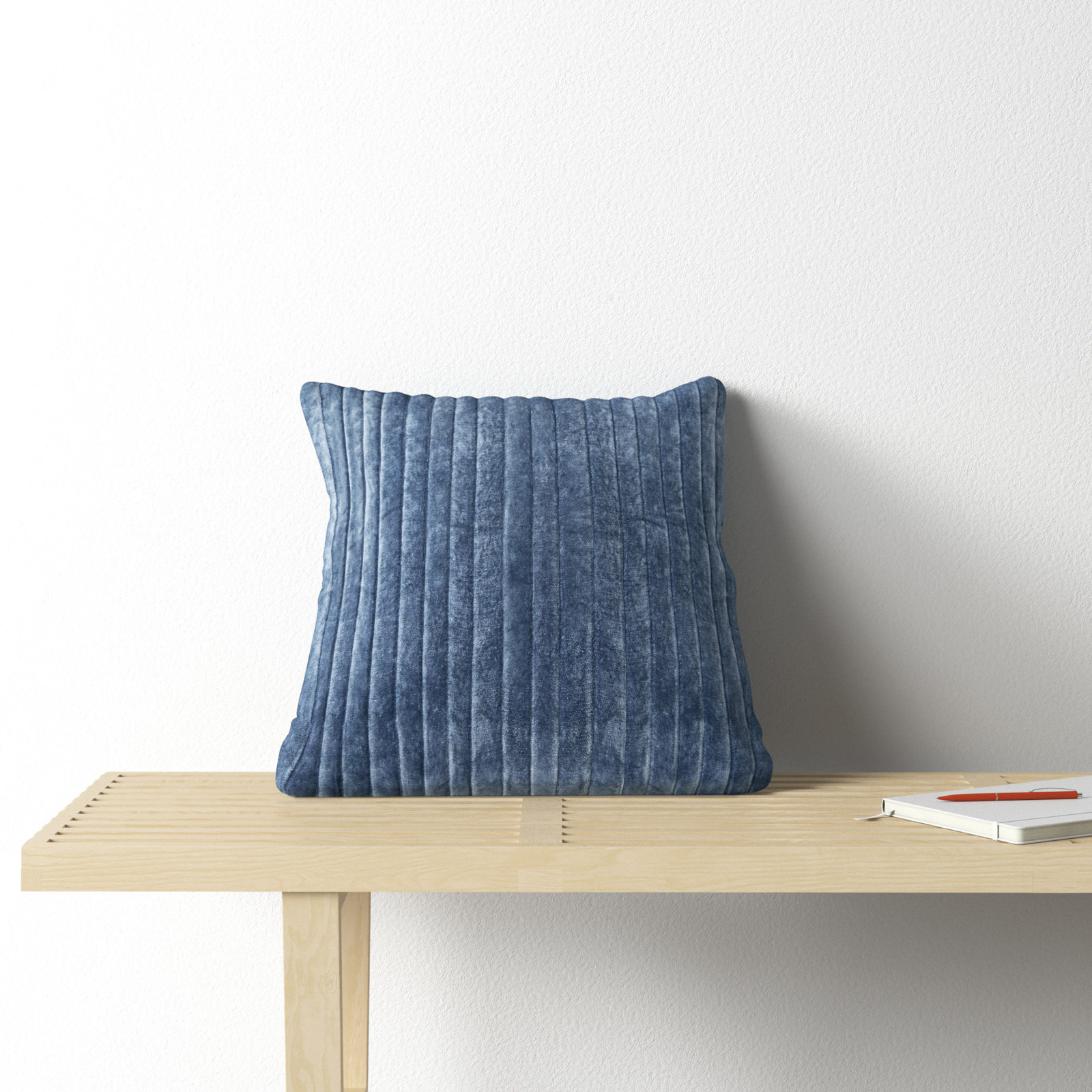 Dakotai Velvet Throw Pillow, Blue, Pillow Cover Only - No Insert