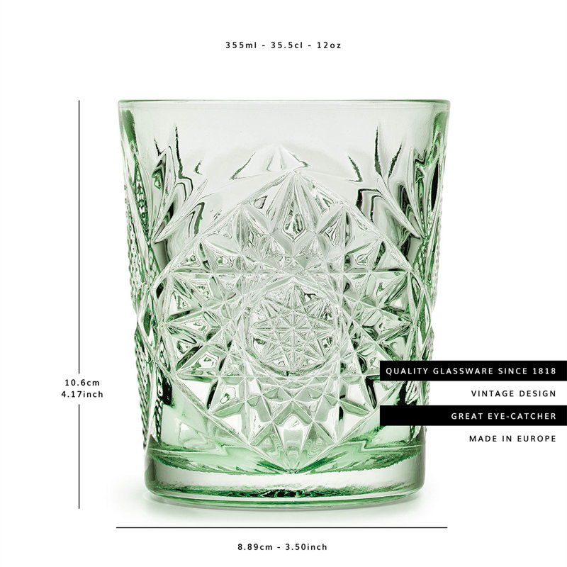 Rüdiger 355ml Drinking Glass Set, Green (Light)