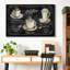 «Coffee Trio», reproduction d'art textuel sur toile tendue-1375811238