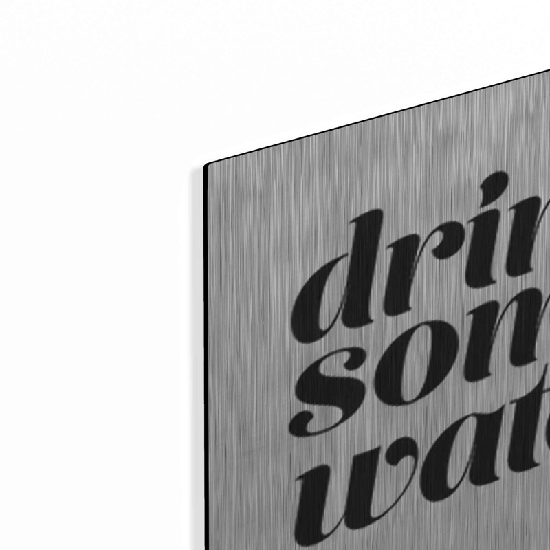 Trinx «Drink Some Water» par Yass Naffas Designs, art mural en métal, H 12 po x l 12 po