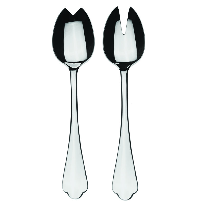 Dolce Vita Stainless Steel Salad Servers, Silver