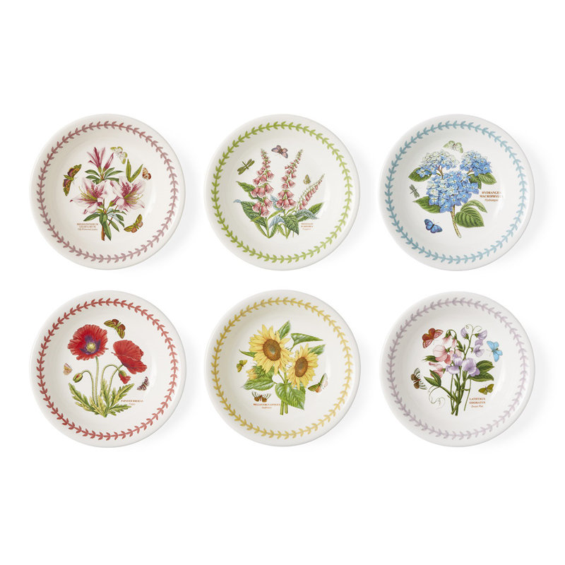 Botanic Garden Meadow Set Of 6 7" Bowls, Assorted