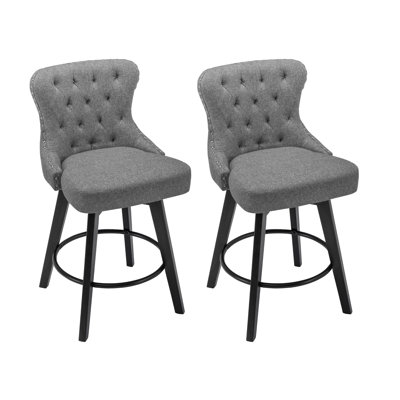 Tabouret de comptoir pivotant de 25,6 po Arelly