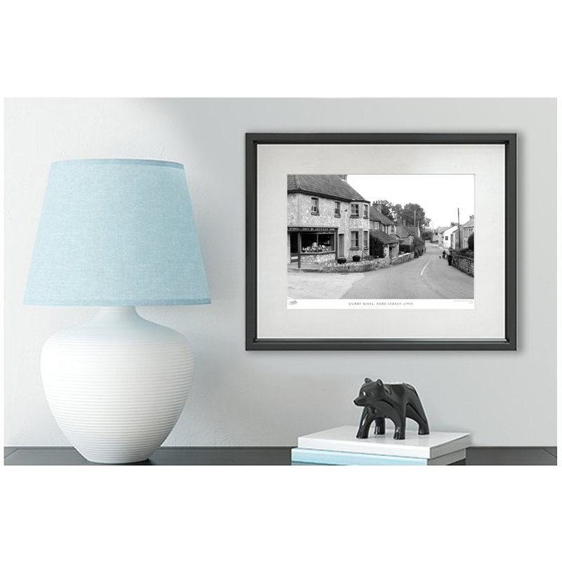 Curry Rivel, Fore Street C1955 - Single Picture Frame Print, 40cm H x 50cm W x 2.3cm D