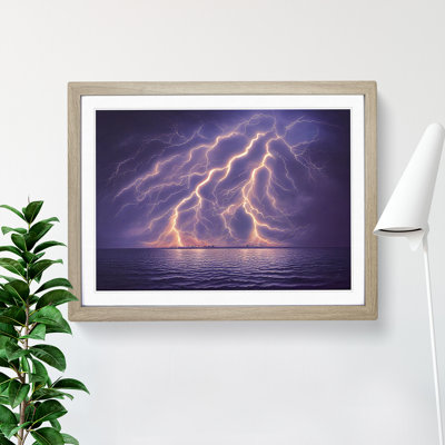 XH1022-6655X Painted Lightning Storm Vol.5 - Single Picture Frame Painting
