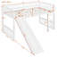 Lit mezzanine simple avec glissoire et échelle