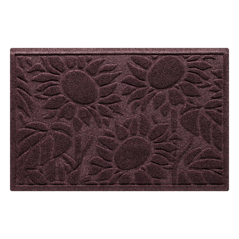 WaterHog Sunshine Day 23 in. X 35 in. Indoor Outdoor Door Mat, Burgundy