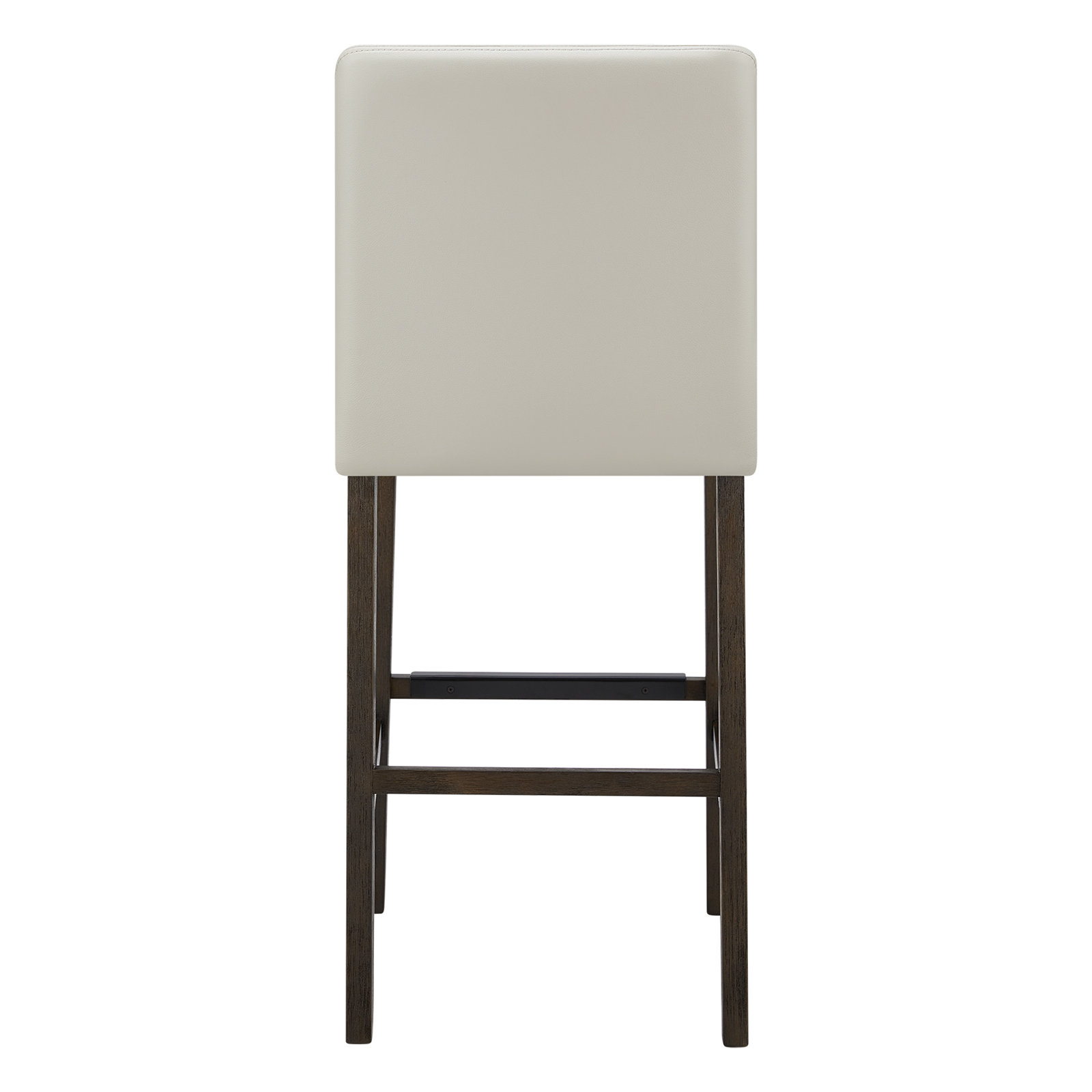 Niara " Bar Stool, Ivory Genuine Leather, Bar Stool (30” Seat Height)