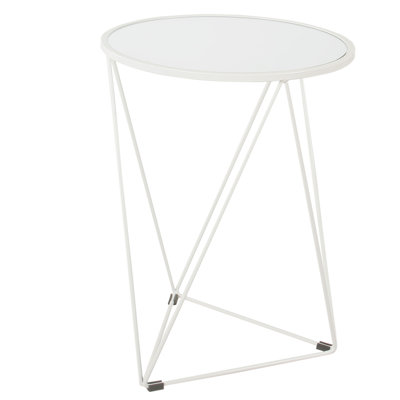 Chylie Mirrored Glass Top End Table