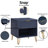 20" Fluted Nightstand (1-Drawer)-1583540463