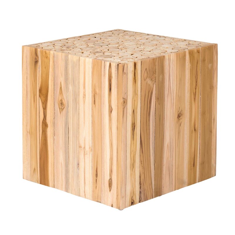 Joss & Main Fonda Solid Wood Block End Table & Reviews | Wayfair