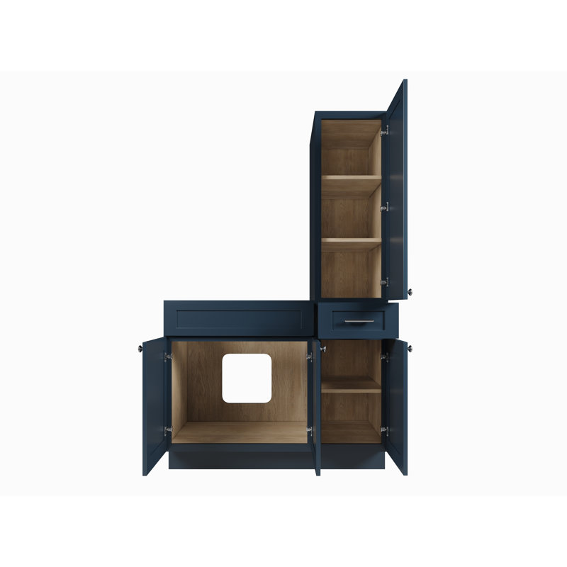 Meuble-lavabo simple 45 po Disar, Bleu