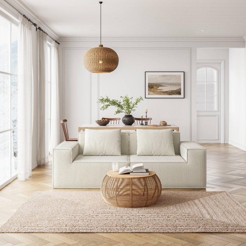 Canapé contemporain, 2, Blanc