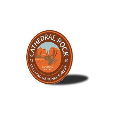 Cathedral Rock Aluminum Sign