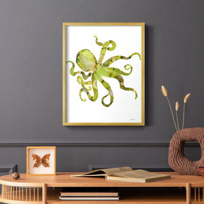Octopus Framed Print - Solid Wood