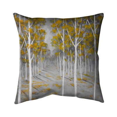Birch forest - 20"x20" Throw pillow cover - Poly twill - Print on demand