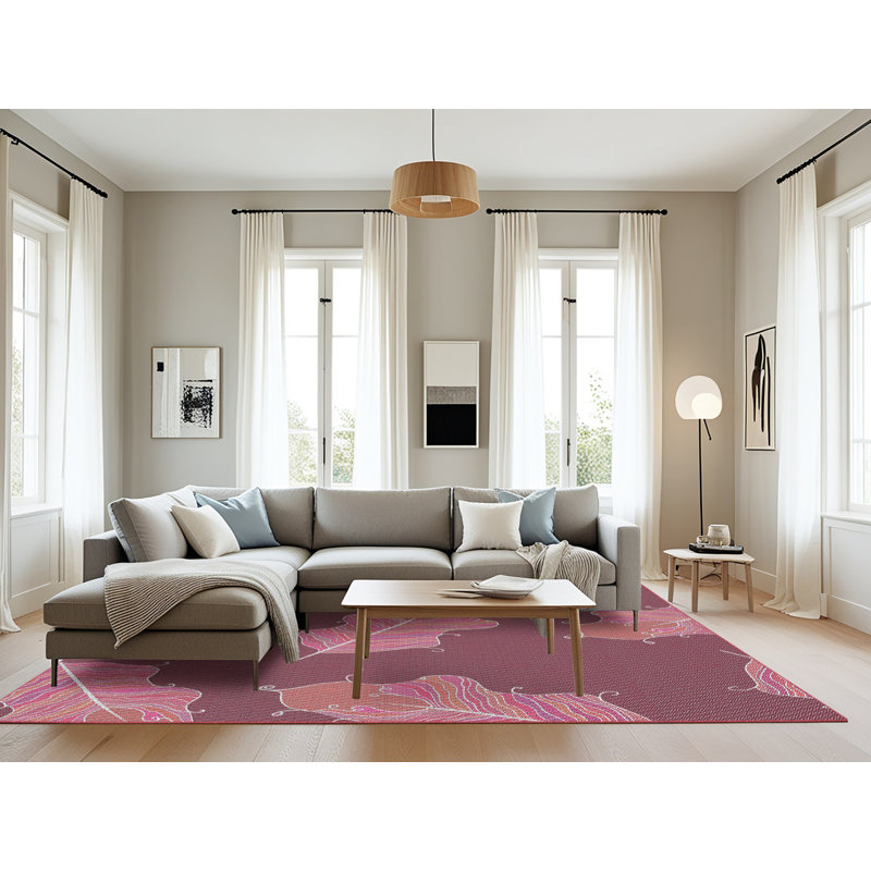Tapis magenta foncé Albi, Rectangle 8 pi x 12 pi