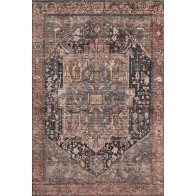 Premium Machine Washable Larock AMF1240 Medallion Rug