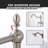 SUMERAIN Brushed Nickel Wall Mounted Bathtub Faucet, 4 Hole Tub Filler with Handheld Shower, 8 Inches Center High Flow-113468796