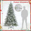 Pre-lit Snow Flocked Christmas Tree with Multicolored LED Lights of 9 Light Modes-1446798026